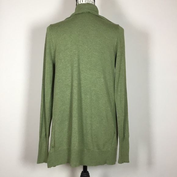 Mossy green open front long cardigan duster sz M fairycore fairy natural boho - Picture 4 of 8